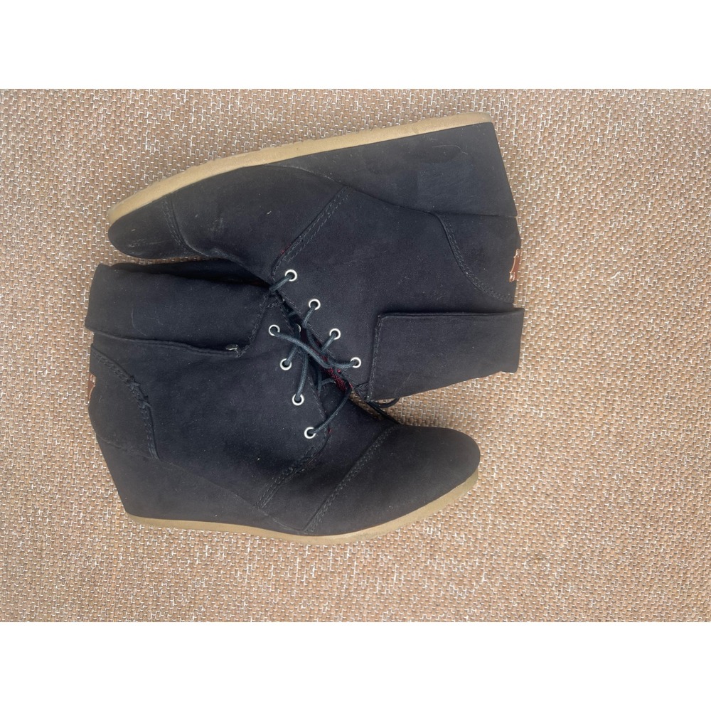 MAD Love  Wedges Booties Lace-Up‎ Fold-Down Ankle Boots Size 10